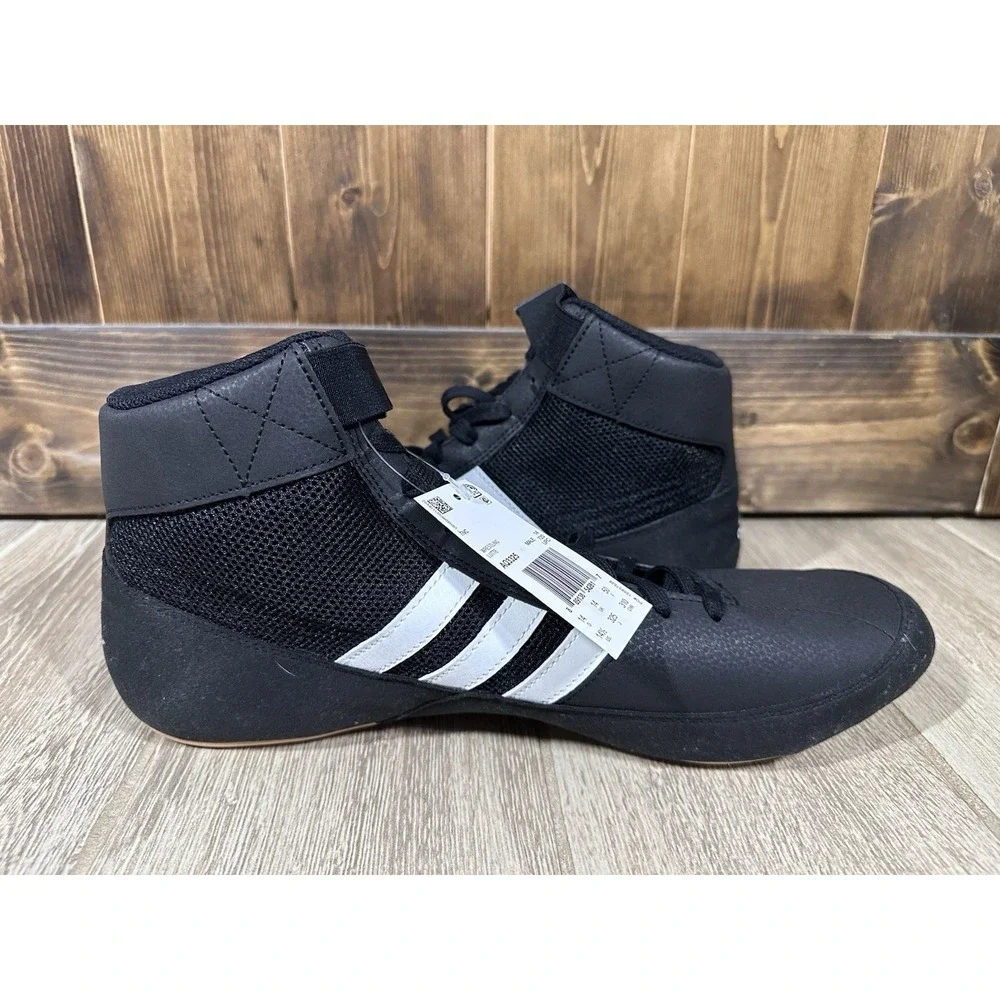 Adidas HVC‎ 2 Wrestling Shoes NWOB Men's Size 14.5 Black White Lightweight